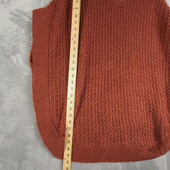 Lauren Conrad Womens Poncho Sweater Cardigan Chunky Open Knit Cowl Neck One Size - Picture 4 of 8